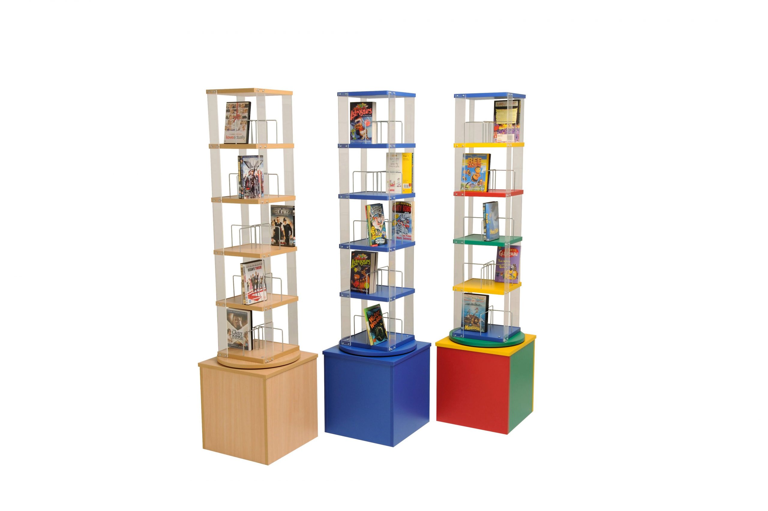 High Paperback/DVD Library Spinner | Educational Library Furniture | United Kingdom