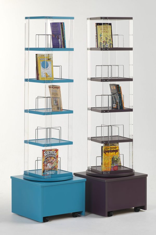 High Mobile Paperback/DVD Library Spinner | Educational Library Furniture | United Kingdom
