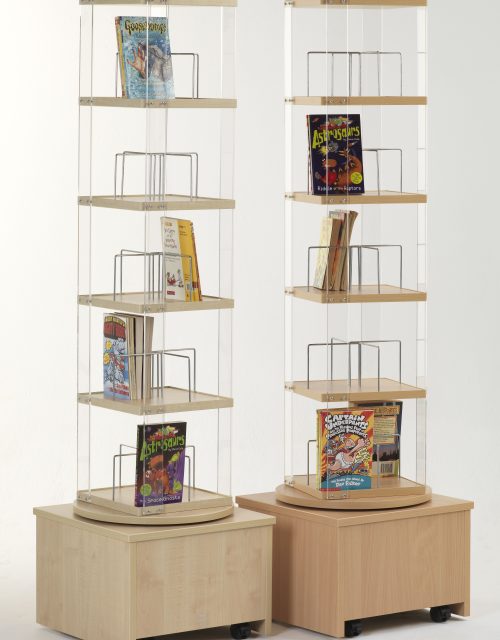 High Mobile CD Library Spinner | Educational Library Furniture | United Kingdom
